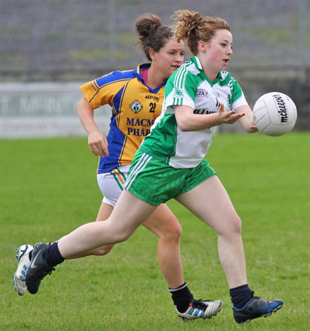 Action from the ladies senior match between Aodh Ruadh and Glencar Manorhamilton.