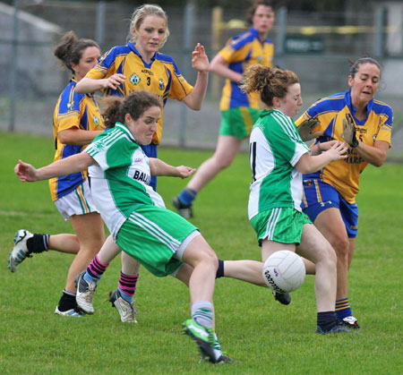 Action from the ladies senior match between Aodh Ruadh and Glencar Manorhamilton.