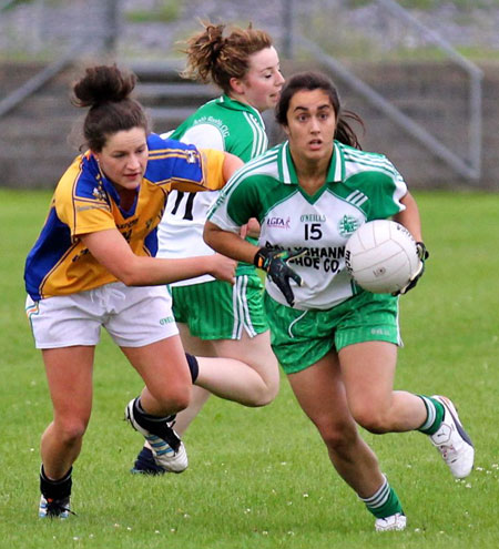 Action from the ladies senior match between Aodh Ruadh and Glencar Manorhamilton.