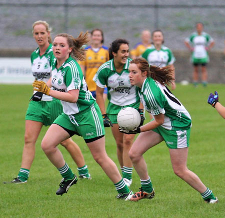 Action from the ladies senior match between Aodh Ruadh and Glencar Manorhamilton.