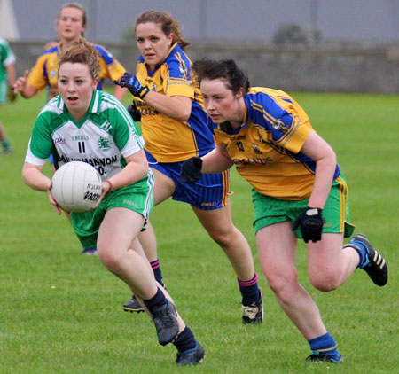 Action from the ladies senior match between Aodh Ruadh and Glencar Manorhamilton.