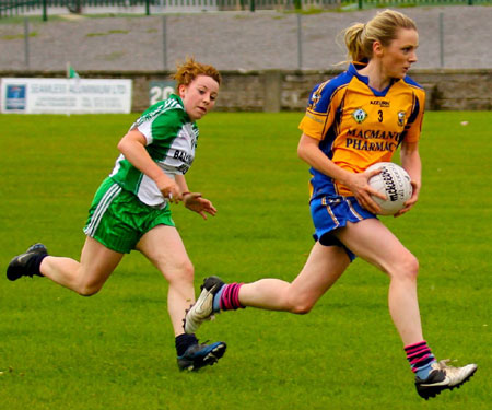 Action from the ladies senior match between Aodh Ruadh and Glencar Manorhamilton.