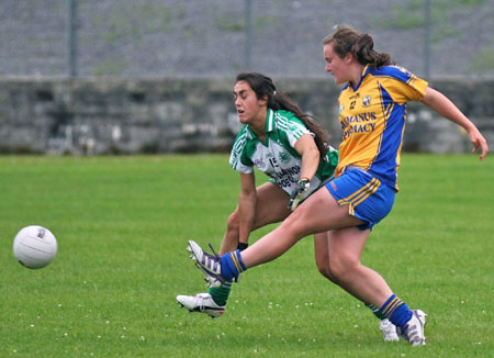 Action from the ladies senior match between Aodh Ruadh and Glencar Manorhamilton.