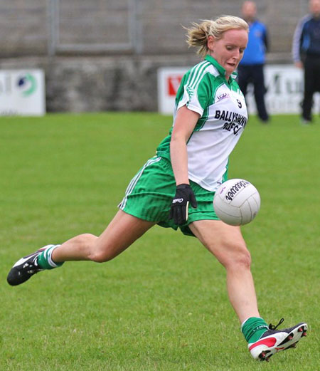 Action from the ladies senior match between Aodh Ruadh and Glencar Manorhamilton.