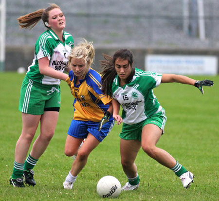 Action from the ladies senior match between Aodh Ruadh and Glencar Manorhamilton.