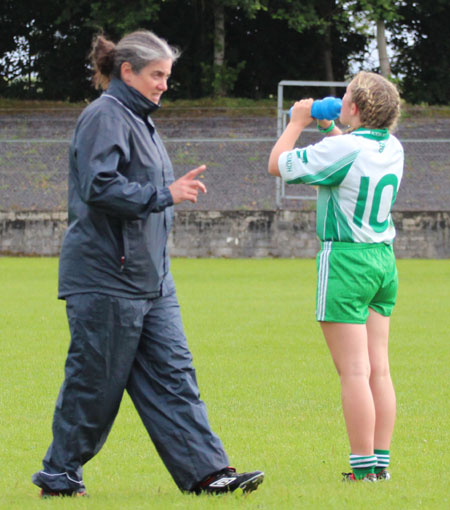 Action from the under 14 ladies match between Aodh Ruadh and Glenfin.