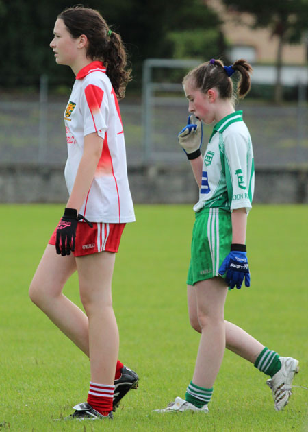 Action from the under 14 ladies match between Aodh Ruadh and Glenfin.