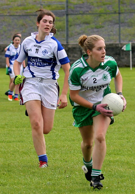 Action from the ladies senior championship match between Aodh Ruadh and Glencar Manorhamilton.