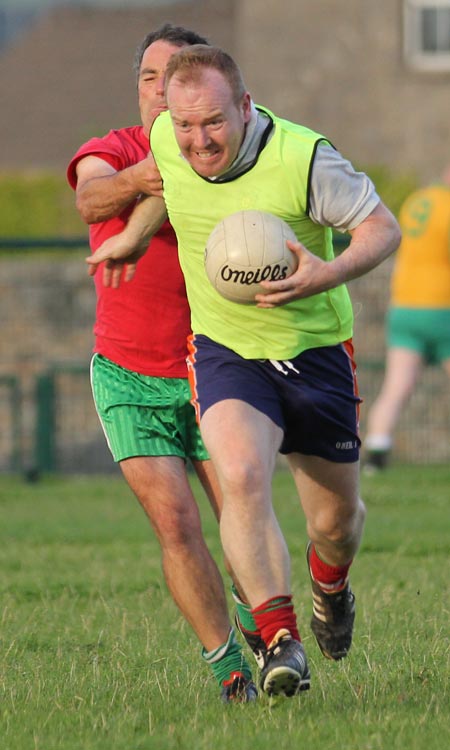 Action from the recreational football.