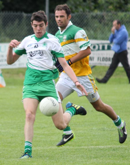 Action from the intermediate championship game between Aodh Ruadh and Buncrana.