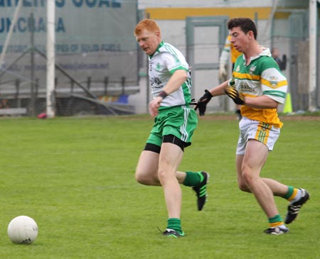 Action from the intermediate championship game between Aodh Ruadh and Buncrana.