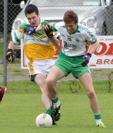 Action from the intermediate championship game between Aodh Ruadh and Buncrana.