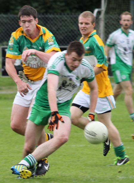 Action from the intermediate championship game between Aodh Ruadh and Buncrana.