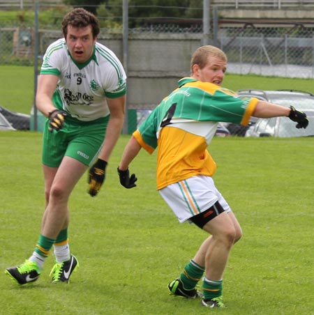 Action from the intermediate championship game between Aodh Ruadh and Buncrana.