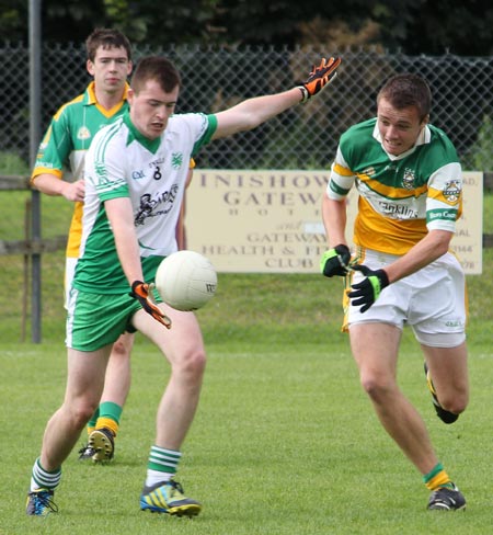 Action from the intermediate championship game between Aodh Ruadh and Buncrana.