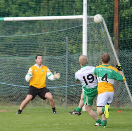 Action from the intermediate championship game between Aodh Ruadh and Buncrana.