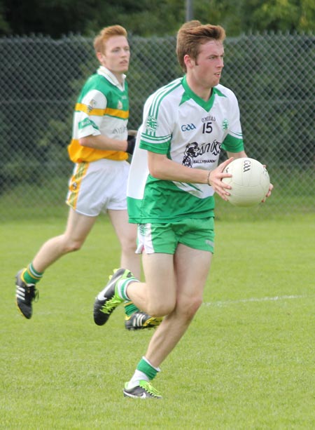 Action from the intermediate championship game between Aodh Ruadh and Buncrana.