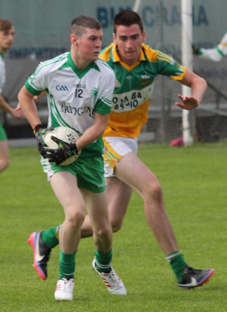 Action from the intermediate reserve championship game between Aodh Ruadh and Buncrana.