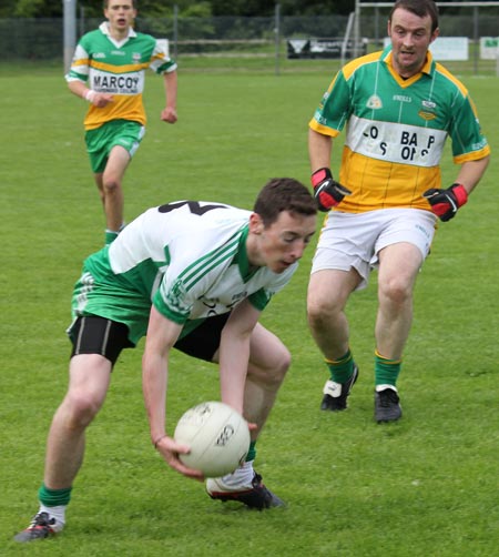 Action from the intermediate reserve championship game between Aodh Ruadh and Buncrana.