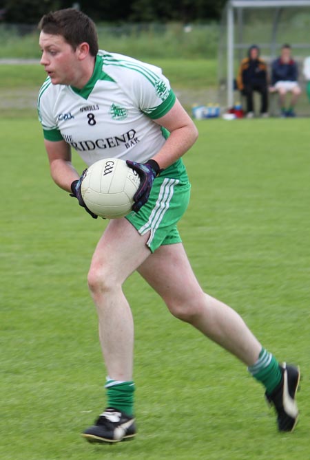 Action from the intermediate reserve championship game between Aodh Ruadh and Buncrana.