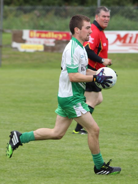 Action from the intermediate reserve championship game between Aodh Ruadh and Buncrana.