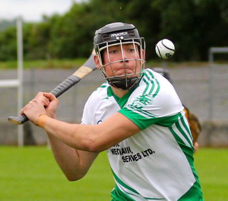 Action from the senior clash between Aodh Ruadh and Saint Eunan's.