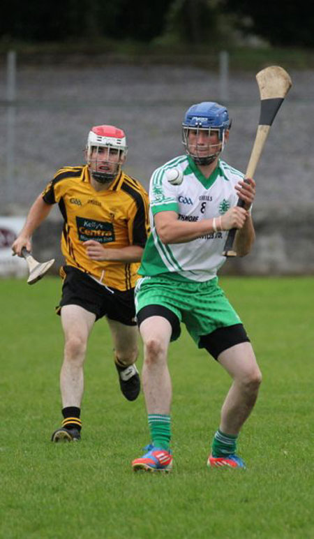 Action from the senior clash between Aodh Ruadh and Saint Eunan's.