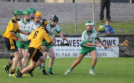 Action from the under 16 clash between Aodh Ruadh and Saint Eunan's.