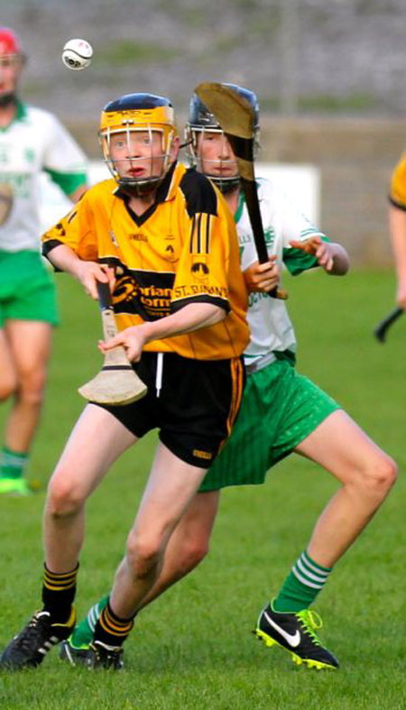 Action from the under 16 clash between Aodh Ruadh and Saint Eunan's.