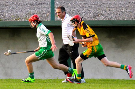 Action from the under 16 clash between Aodh Ruadh and Saint Eunan's.