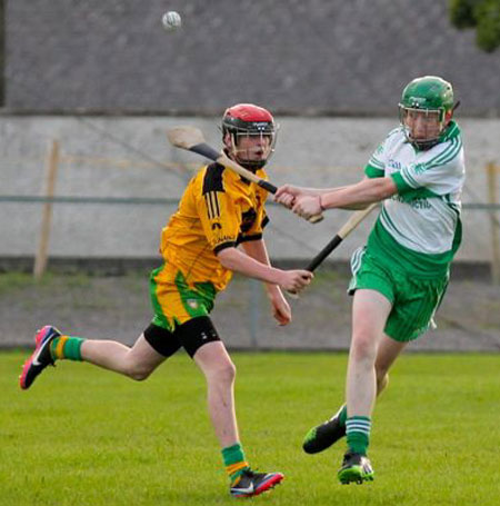 Action from the under 16 clash between Aodh Ruadh and Saint Eunan's.