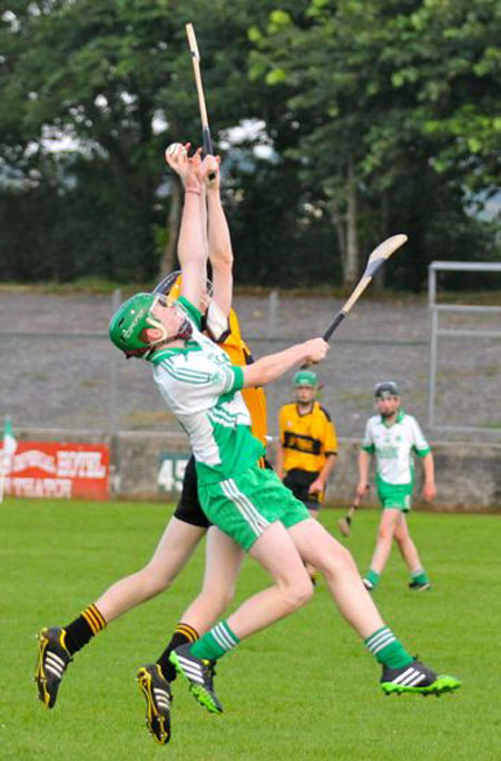 Action from the under 16 clash between Aodh Ruadh and Saint Eunan's.