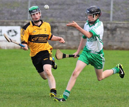 Action from the under 16 clash between Aodh Ruadh and Saint Eunan's.