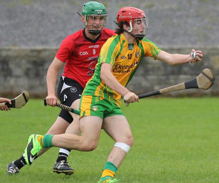 Action from the under 16 clash between Donegal and Sligo.