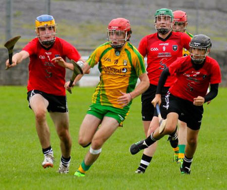 Action from the under 16 clash between Donegal and Sligo.