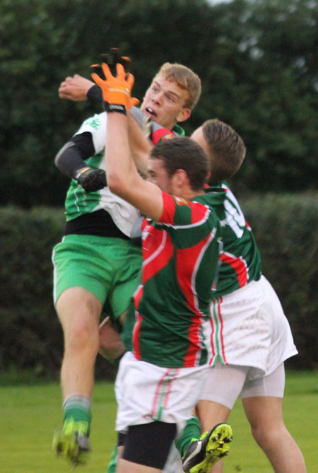 Action from the under 21 B Championship game between Aodh Ruadh and Carndonagh.