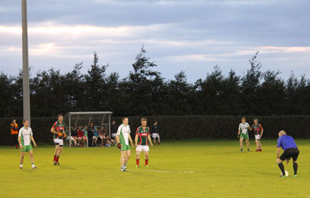 Action from the under 21 B Championship game between Aodh Ruadh and Carndonagh.