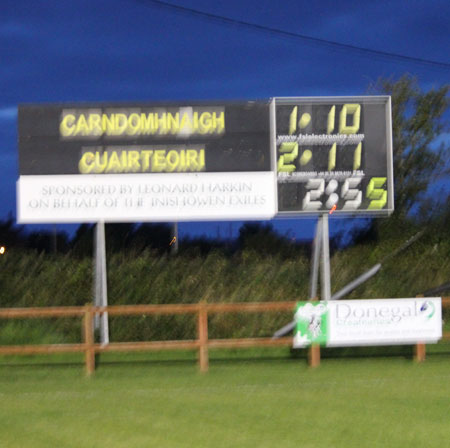 Action from the under 21 B Championship game between Aodh Ruadh and Carndonagh.