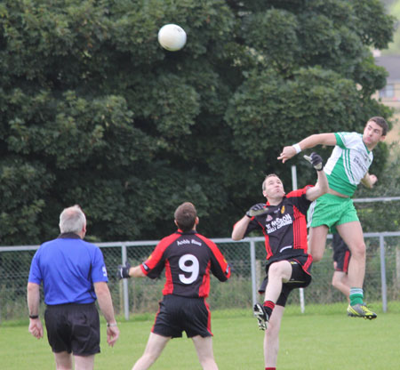 Action from the division three reserve league game between Aodh Ruadh and Red Hugh's.