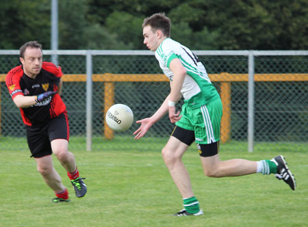 Action from the division three reserve league game between Aodh Ruadh and Red Hugh's.