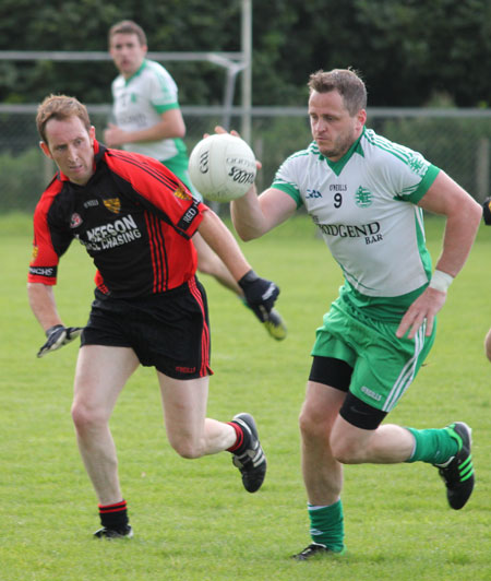 Action from the division three reserve league game between Aodh Ruadh and Red Hugh's.