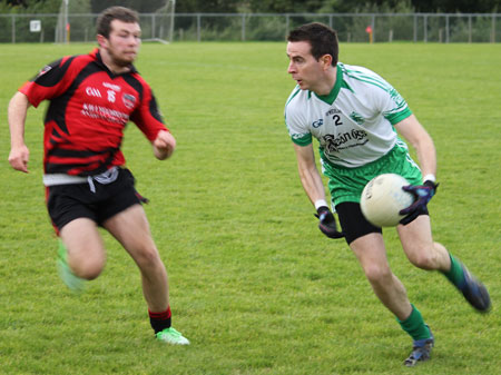 Action from the division three league game between Aodh Ruadh and Red Hugh's.