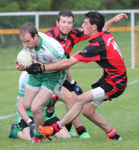 Action from the division three league game between Aodh Ruadh and Red Hugh's.