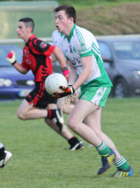 Action from the division three league game between Aodh Ruadh and Red Hugh's.