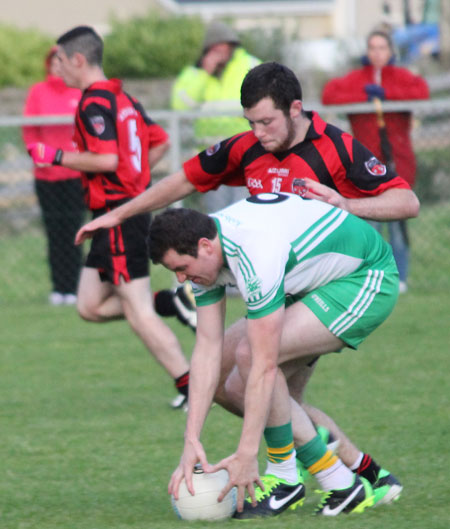 Action from the division three league game between Aodh Ruadh and Red Hugh's.