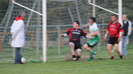 Action from the division three league game between Aodh Ruadh and Red Hugh's.