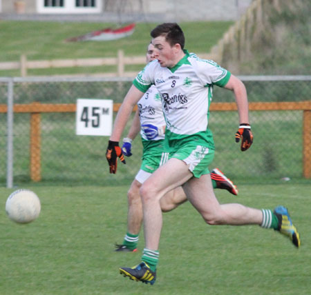 Action from the division three league game between Aodh Ruadh and Red Hugh's.