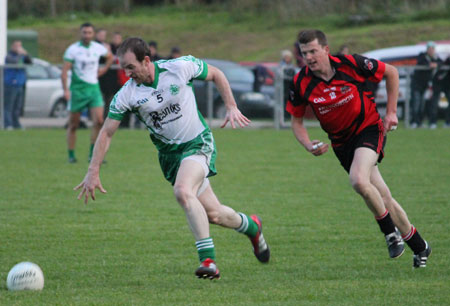 Action from the division three league game between Aodh Ruadh and Red Hugh's.