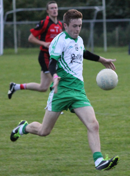 Action from the division three league game between Aodh Ruadh and Red Hugh's.