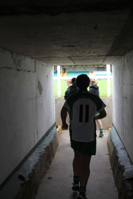 Action from the intermediate ladies final between Aodh Ruadh and Milford.